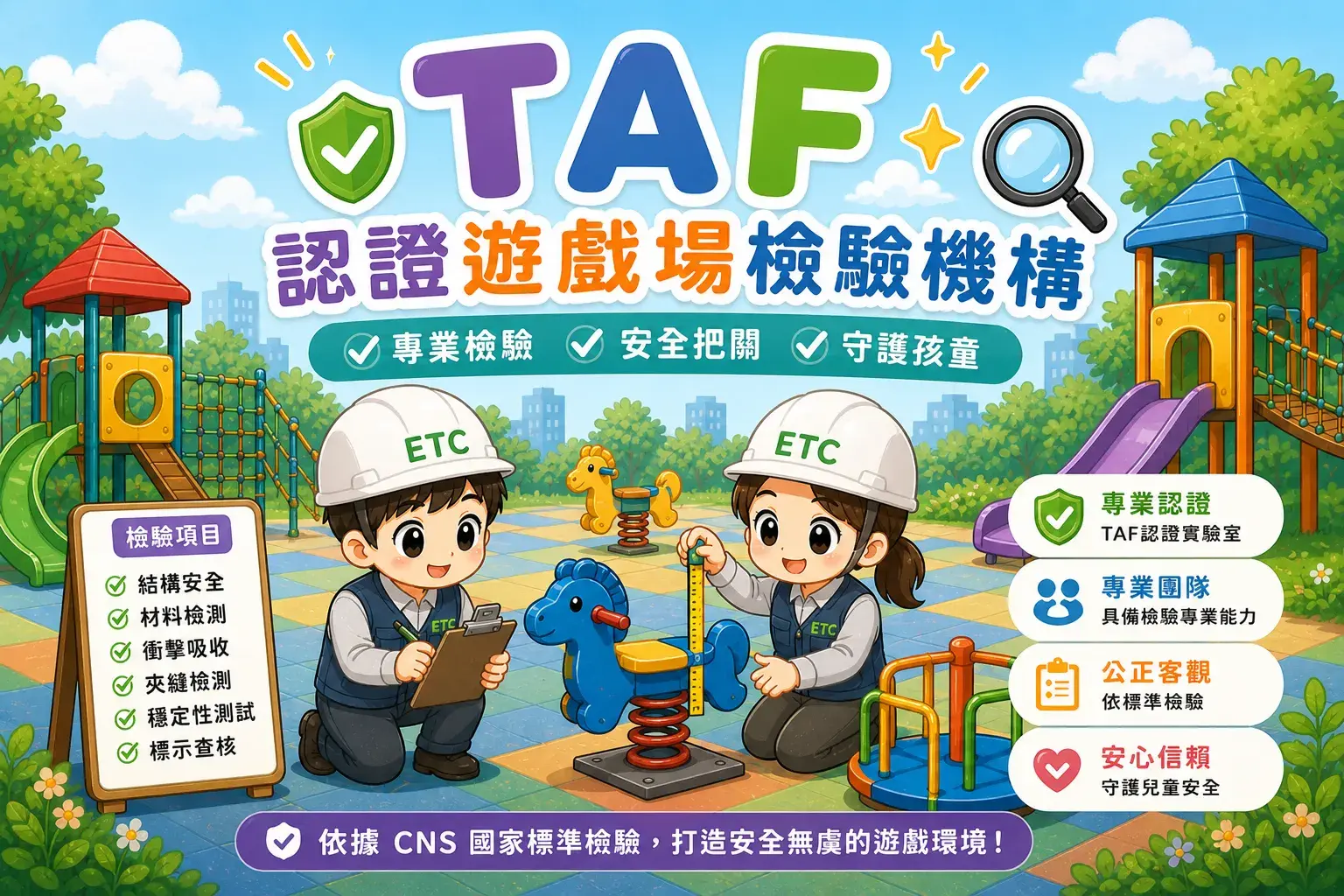 TAF 認證遊戲場檢驗機構