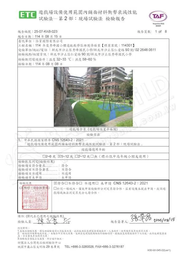 Test Report for CNS 12643-2